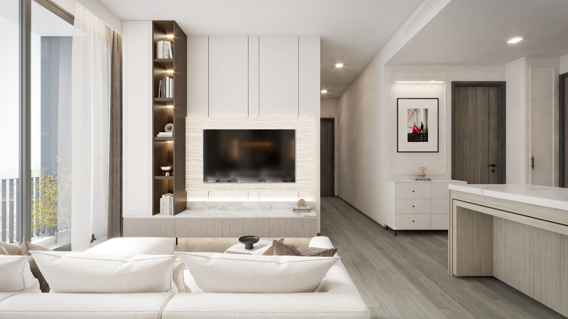 TV Wall & Living